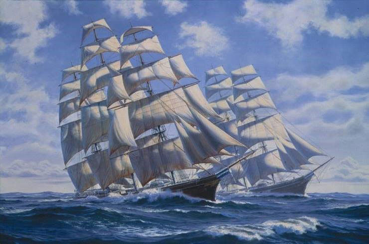 Famous clipper ship Cutty Sark