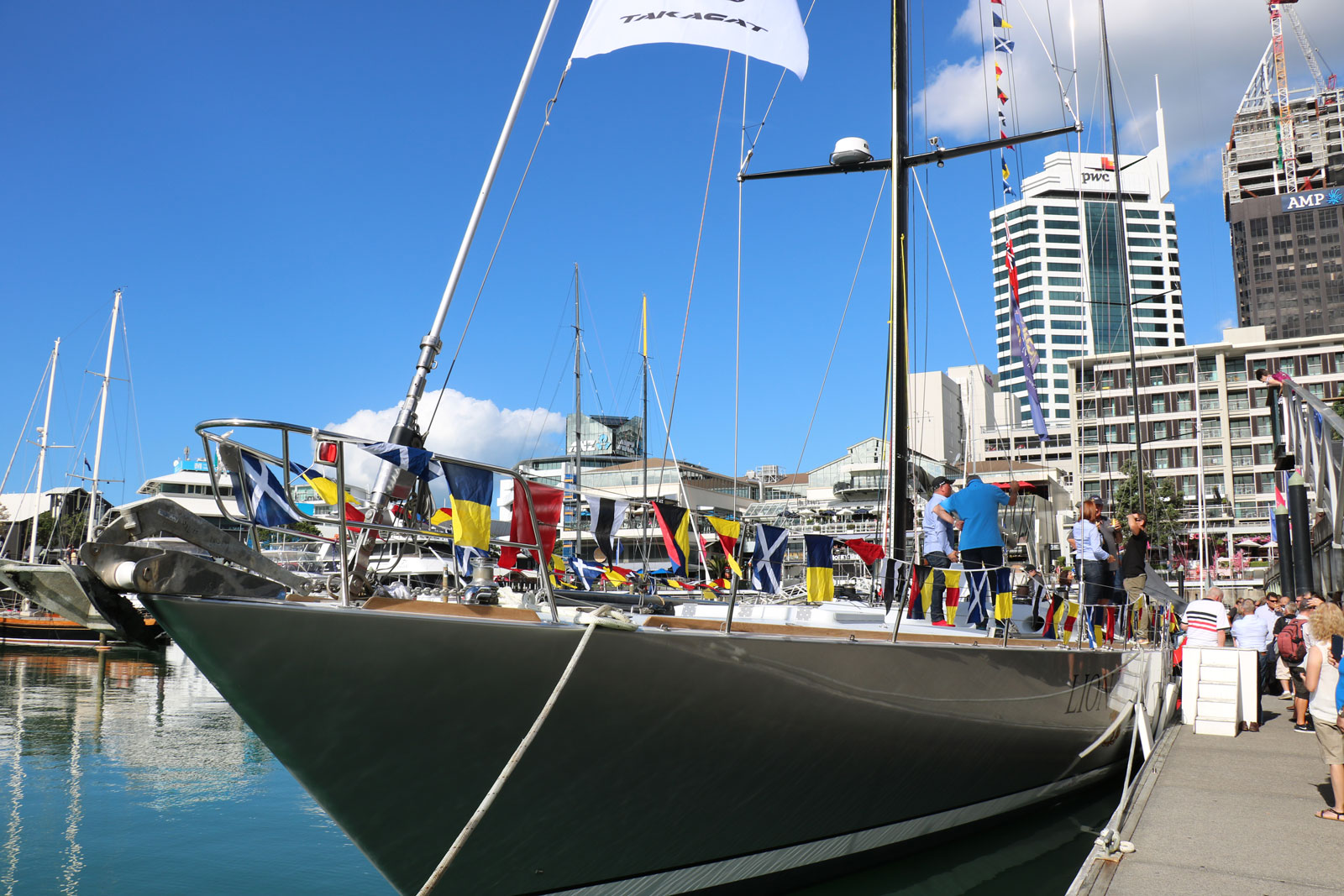 Sailing yacht Lion New Zealand on relaunch day